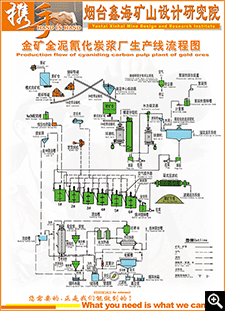 金礦全泥氰化炭漿廠生產(chǎn)線流程圖