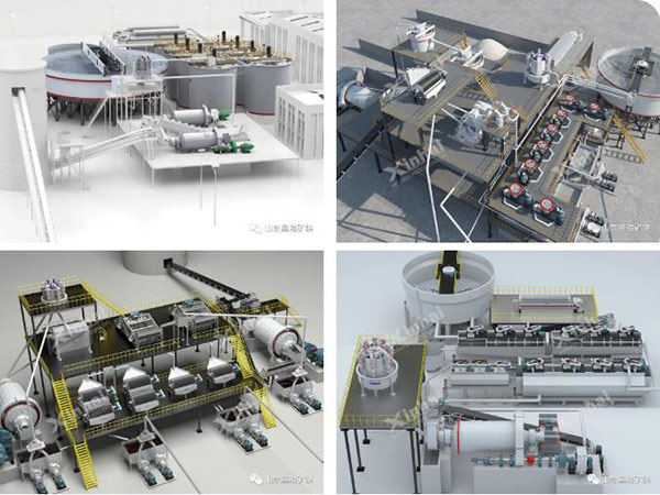 鑫海礦石選礦廠(chǎng)設(shè)備3d圖示